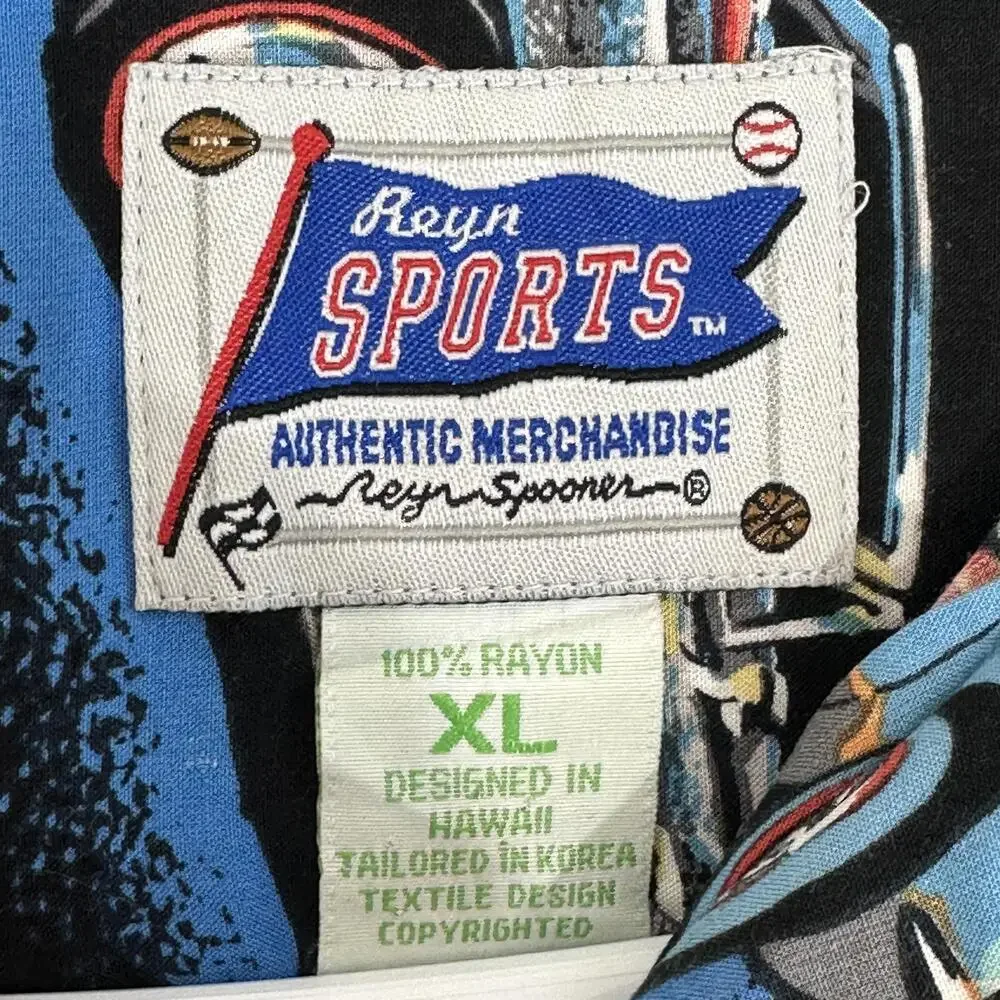 Reyn Spooner Shirt Mens XL Multicolor Car Print Hawaiian Button Front Rayon